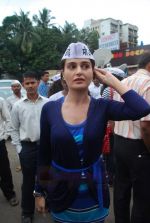 Monica Bedi support Anna Hazare in Juhu, Mumbai on 24th Aug 2011 (30).JPG
